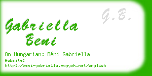 gabriella beni business card