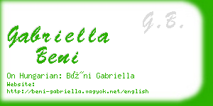 gabriella beni business card